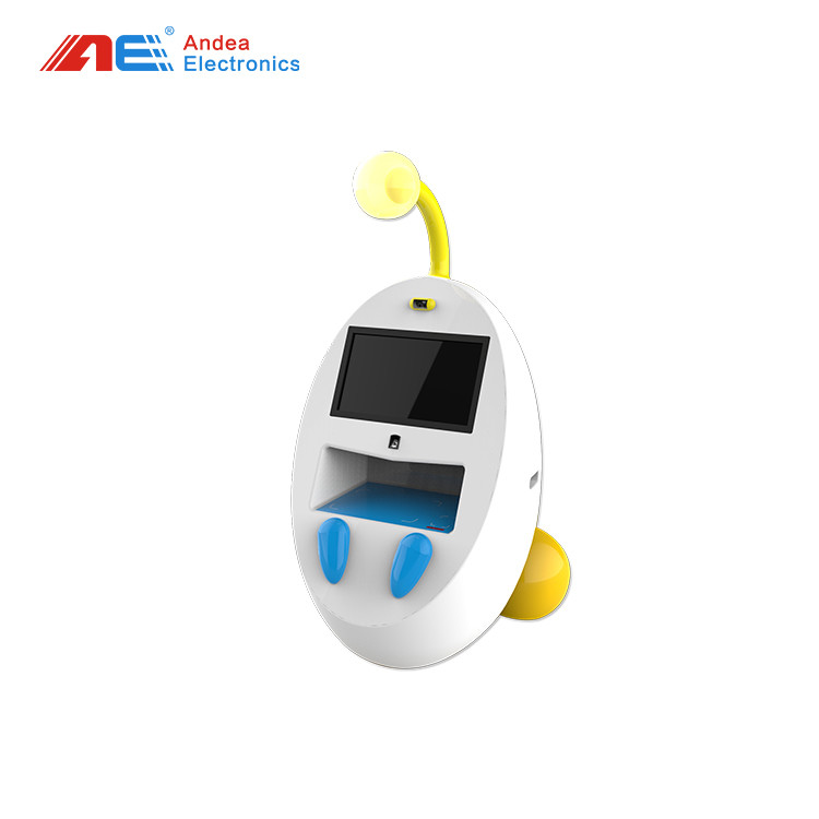 Floor Standing 21.5 Inch Self Service RFID Library Book Borrow And Return Machine With Fingerprint Identification