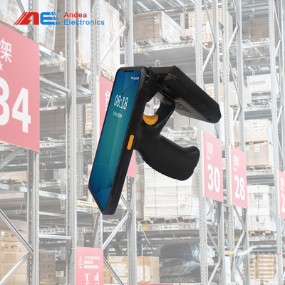 พื้นที่จัดเก็บการสแกนสินค้าคงคลังเทอร์มินัลพกพา RFID รองรับการสื่อสารที่หลากหลายและบาร์โค้ดและเครื่องสแกนรหัส QR